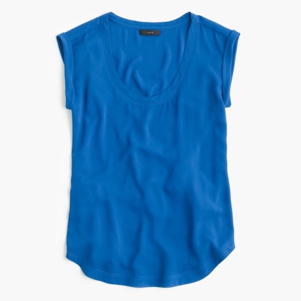 Like New | J.Crew | Polished Scoop Neck | Blue | Sz 4
